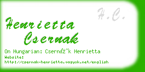 henrietta csernak business card